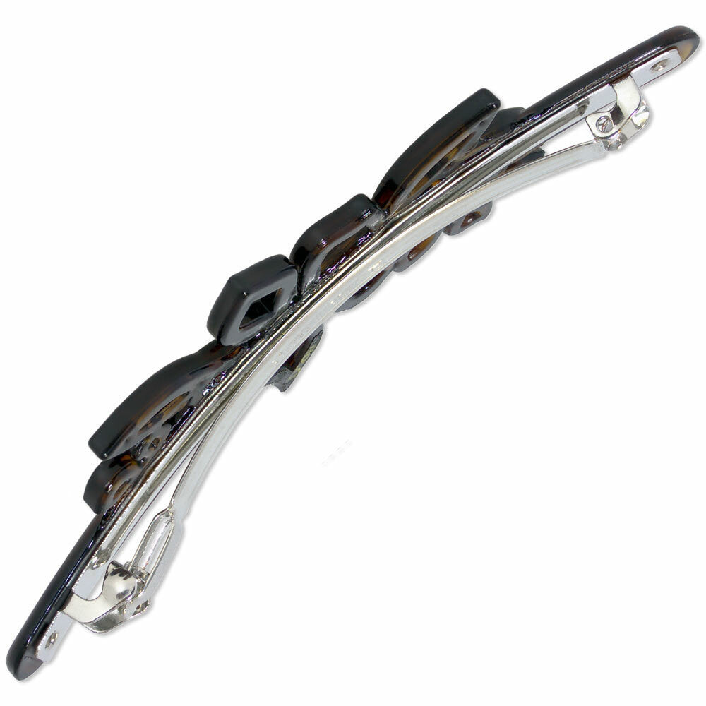 Long Skinny fleur motif French Barrette