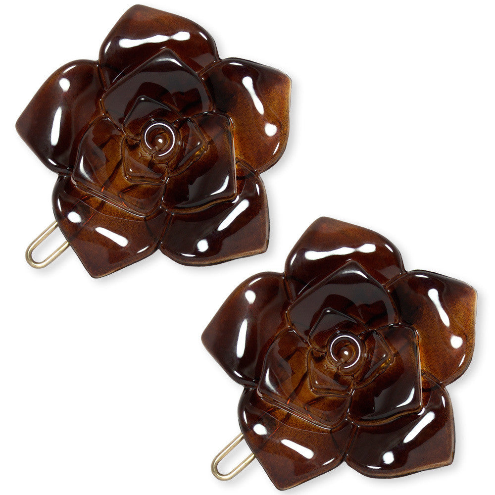 Pretty Rose Hair Clips