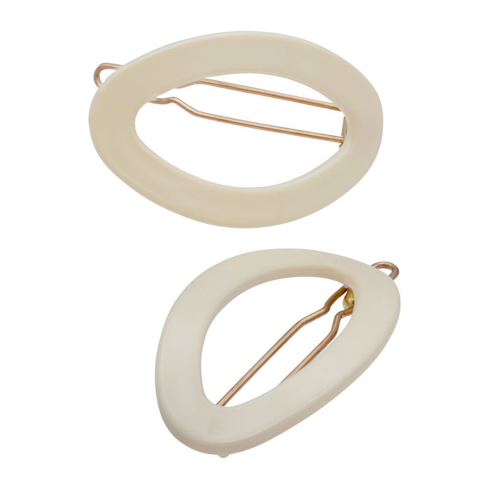 Small French Oval Hair Clips (Pair)