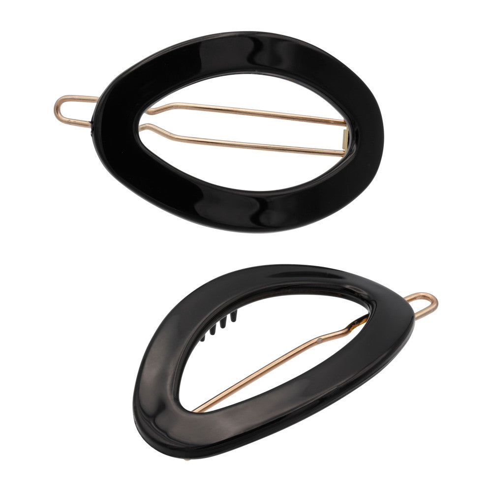 Small French Oval Hair Clips (Pair)