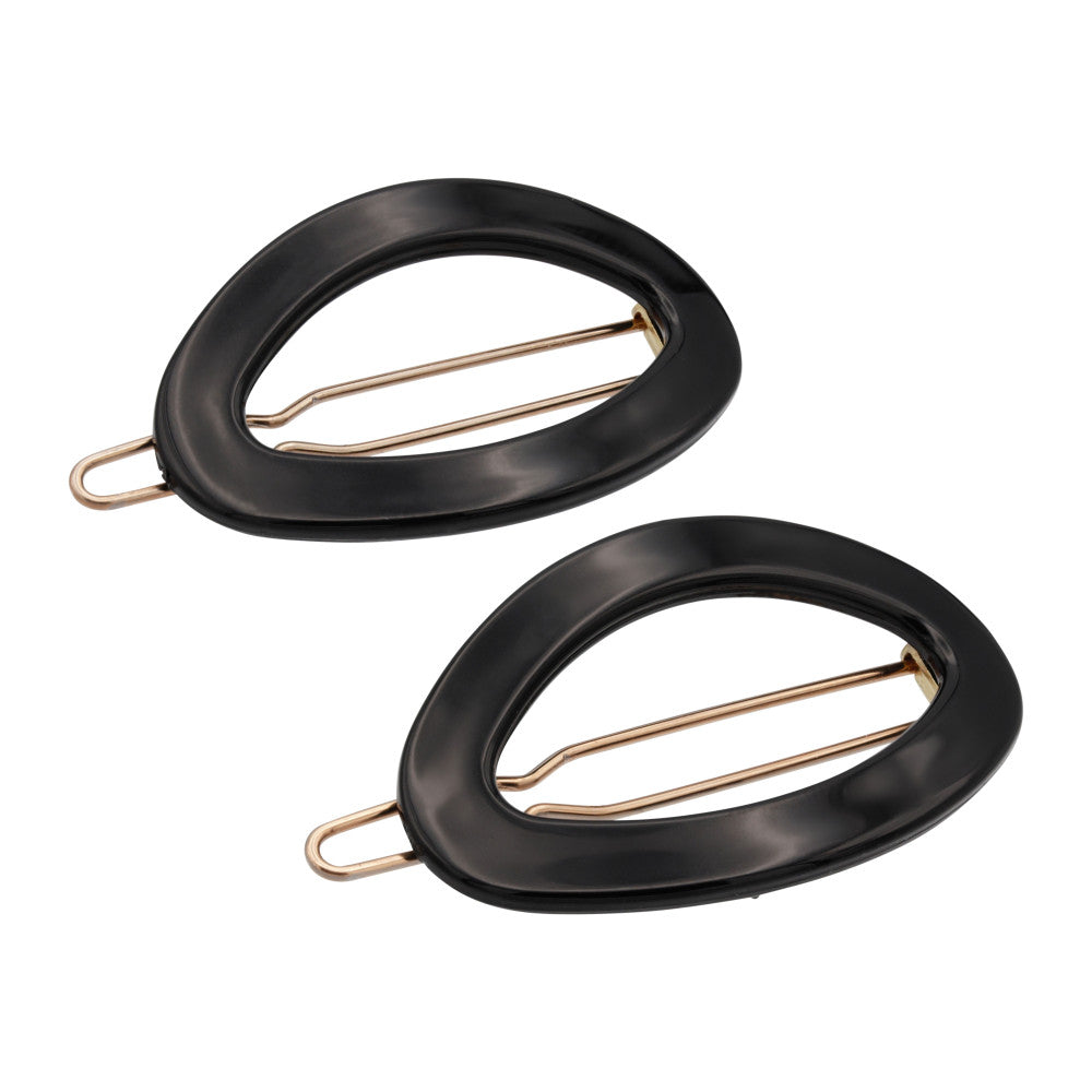 Small French Oval Hair Clips (Pair)