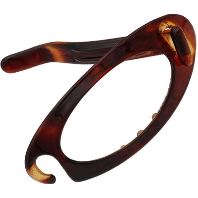 8cm French Hollow Oval Barrette Clip