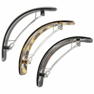 Large Curved French Rectangle Barrette