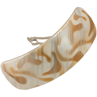Large Curved French Rectangle Barrette