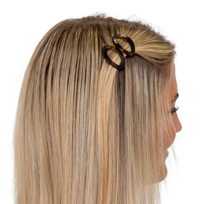 Small French Oval Hair Clips (Pair)