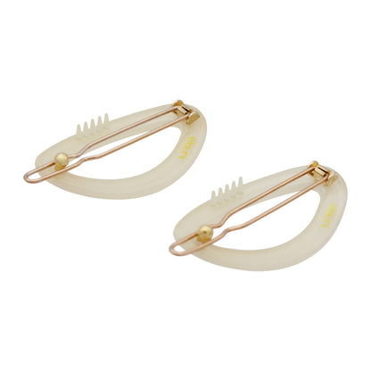 Small French Oval Hair Clips (Pair)